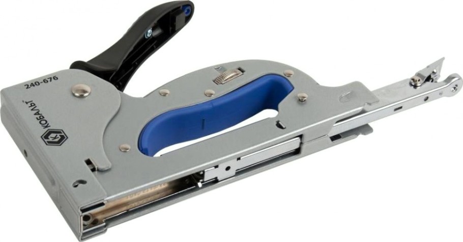 Скобозабиватель ручной Кобальт 240-676 механический 6-14 мм, тип 140, регулятор удара, ув