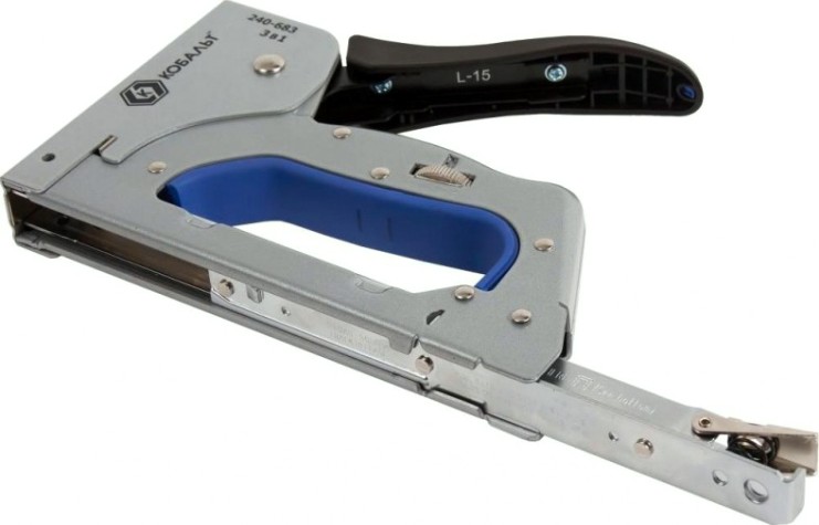 Скобозабиватель ручной Кобальт 240-683 механический 3 в 1 6-14 мм, тип 53, шпильки, гвозд