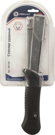Скобозабиватель ручной Кобальт 790-410 механический ударный, 6-10 мм, тип 140, обрезиненн
