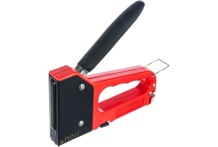 Скобозабиватель ручной MATRIX 6-14 мм степлер мебельный 4-функциональный пластиковый, ти [40905]