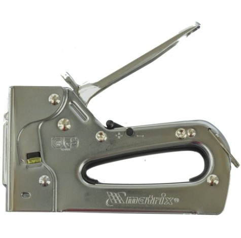 Скобозабиватель ручной MATRIX 6-14 мм степлер мебельный металлический регулируемый, тип [40913]