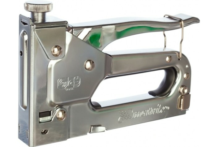 Скобозабиватель ручной MATRIX регулируемый степлер мебельный тип 53, 4-14 мм// [40902]