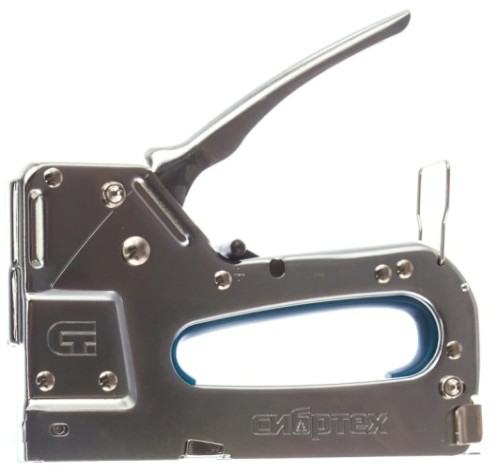 Скобозабиватель ручной СИБРТЕХ 4-14 мм степлер мебельный, металлический, регулируемый, ти [40101]