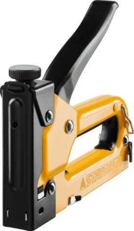 Скобозабиватель ручной STAYER Max 53 степлер с регулировкой силы удара, металлический к [31501]