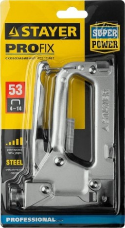 Скобозабиватель ручной STAYER Pro 53 степлер для тип 53 (4-14 мм), professional [3150_z01]