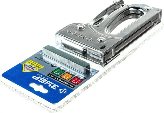 Скобозабиватель ручной ЗУБР ПРОФИ Универсал 10 степлер для 4-в-1: тип 53 (6-10 мм) / 140 (6-10 мм [31525]