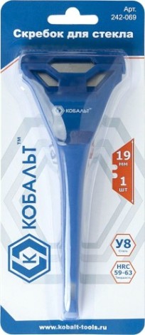 Скребок Кобальт 242-069 для стекла 180 мм трапециевидное лезвие 19 мм