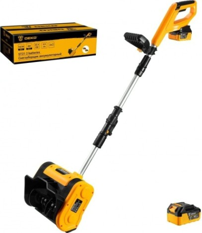 Снегоуборщик (электролопата) аккумуляторный DEKO ST21 20в, 2*4.0ач [063-4441]