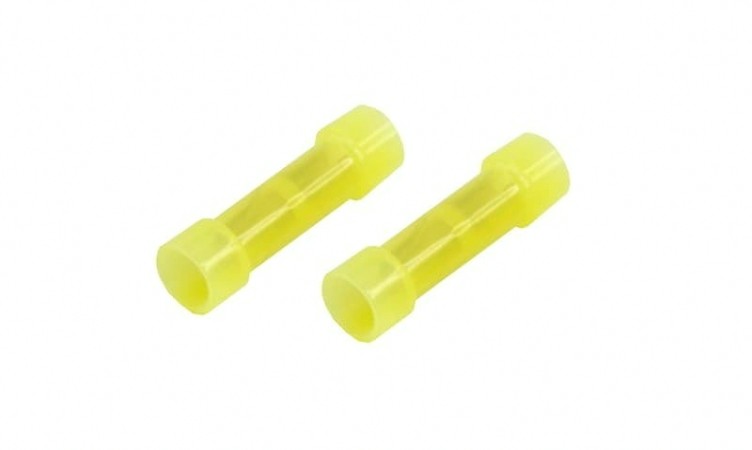 Соединительная гильза REXANT 08-0732 (уп. 100 шт) изолированная L-27.3 мм нейлон 4-6 мм², желтая [08-0732]