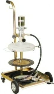 Солидолонагнетатель пневматический LUBEWORKS 1700512 с тел. для бочек 16-30кг, крышка, мембрана 310мм