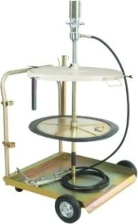 Солидолонагнетатель пневматический LUBEWORKS 1700536 с тел. для бочек 200кг, крышка600, мембрана 585мм