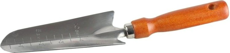 Совок посадочный GRINDA 8-421113 узкий из нержавеющей стали, деревянная ручка, 290 мм [8-421113_z01]