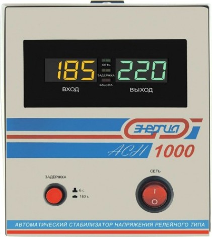 Стабилизатор напряжения однофазный ЭНЕРГИЯ АСН 1000 [Е0101-0124]