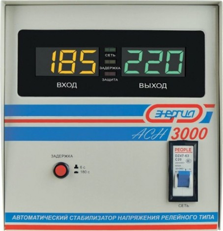 Стабилизатор напряжения однофазный ЭНЕРГИЯ АСН 3000 [Е0101-0126]