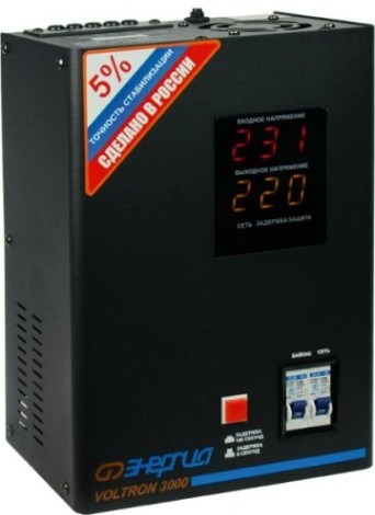Стабилизатор напряжения однофазный ЭНЕРГИЯ Voltron 3000 [Е0101-0157]