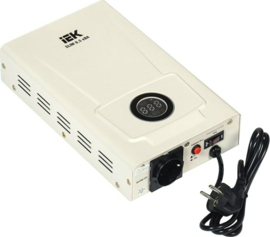 Стабилизатор напряжения однофазный IEK SLIM 0.5 кВА [IVS22-1-D05-09]