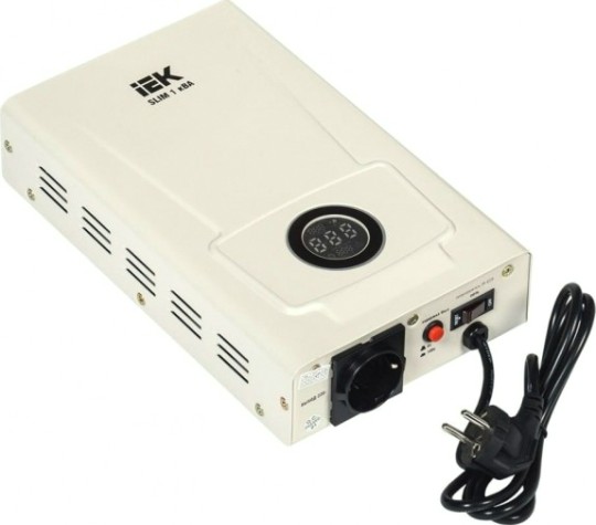 Стабилизатор напряжения однофазный IEK SLIM 1 кВА [IVS22-1-001-09]