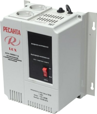 Стабилизатор напряжения однофазный Ресанта АСН- 1000 Н/1-Ц Lux [63/6/14]