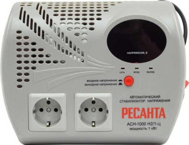 Стабилизатор напряжения однофазный Ресанта АСН- 1000 Н2/1-Ц [63/6/13]