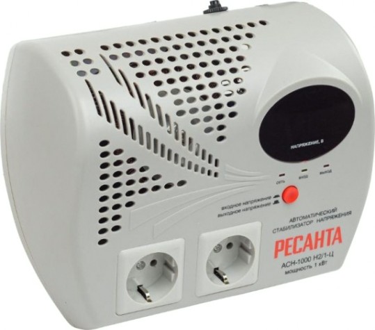 Стабилизатор напряжения однофазный Ресанта АСН- 1000 Н2/1-Ц [63/6/13]