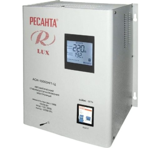 Стабилизатор напряжения однофазный Ресанта АСН-10000 Н/1-Ц Lux [63/6/18]