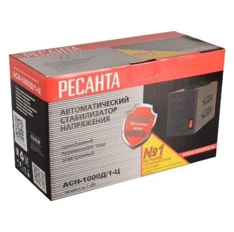 Стабилизатор напряжения однофазный Ресанта АСН- 1000Д/1 без дисплея [63/6/38]