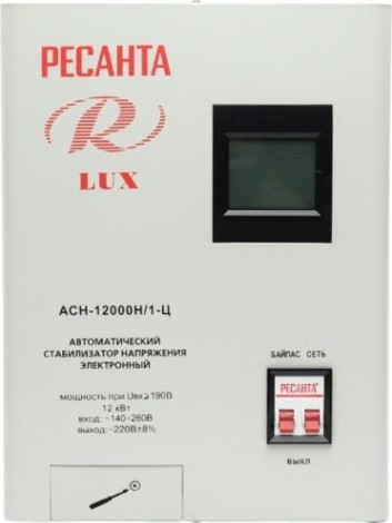 Стабилизатор напряжения однофазный Ресанта АСН-12000 Н/1-Ц Lux [63/6/22]