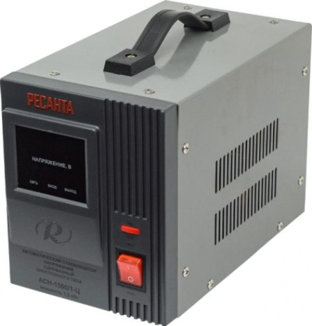 Стабилизатор напряжения однофазный Ресанта АСН- 1500/1-Ц [63/6/3]