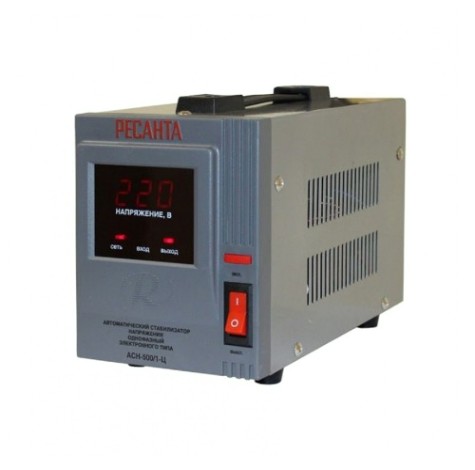 Стабилизатор напряжения однофазный Ресанта АСН- 500/1-Ц [63/6/1]