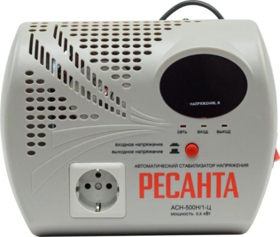 Стабилизатор напряжения однофазный Ресанта АСН- 500 Н/1-Ц [63/6/9]