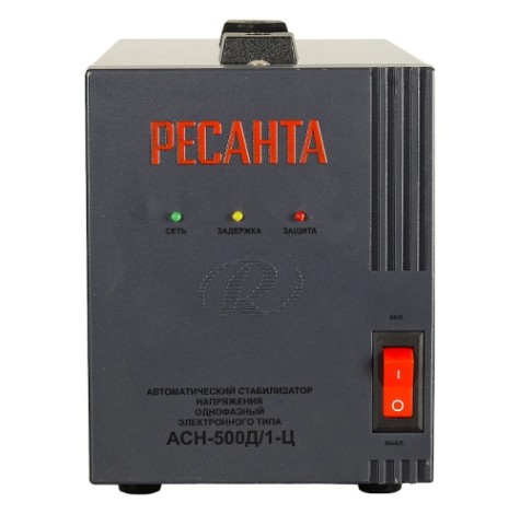 Стабилизатор напряжения однофазный Ресанта АСН- 500Д/1 без дисплея [63/6/37]