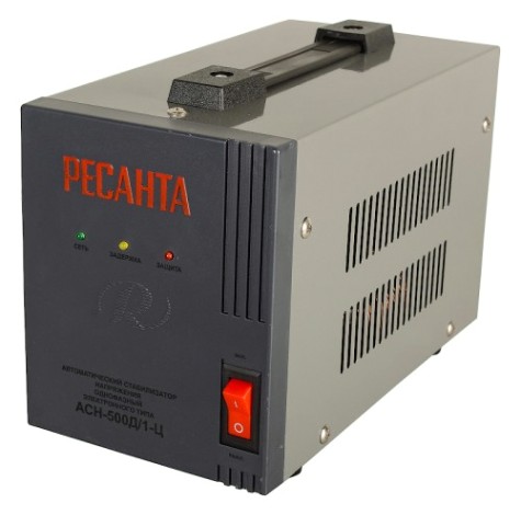 Стабилизатор напряжения однофазный Ресанта АСН- 500Д/1 без дисплея [63/6/37]