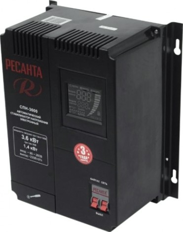Стабилизатор напряжения однофазный Ресанта СПН- 3600 [63/6/25]