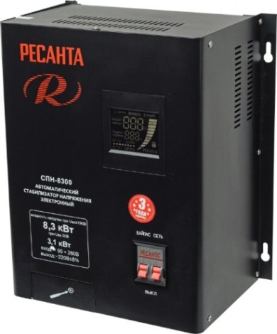 Стабилизатор напряжения однофазный Ресанта СПН- 8300 [63/6/27]