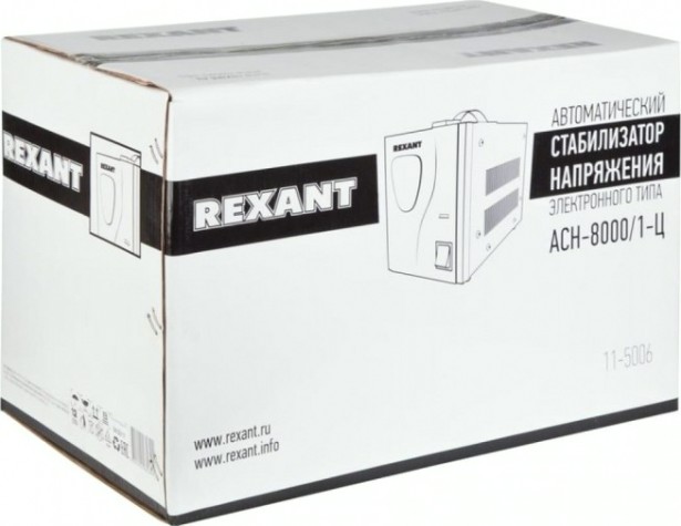 Стабилизатор напряжения однофазный REXANT AСН-8000/1-Ц [11-5006]