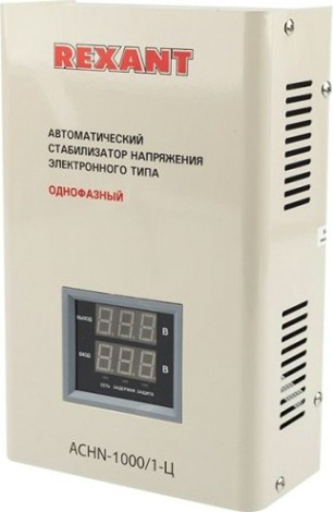 Стабилизатор напряжения однофазный REXANT АСНN-1000/1-Ц настенный [11-5017]