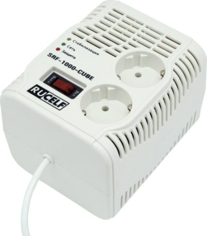 Стабилизатор напряжения однофазный RUCELF SRF-1000 СUBE [SRF-1000-CUBE]