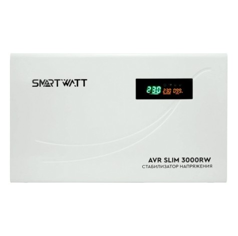 Стабилизатор напряжения однофазный SMARTWATT AVR SLIM 3000RW настенный [AVR SLIM 3000RW]
