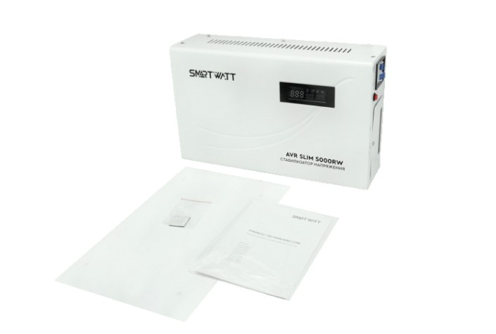 Стабилизатор напряжения однофазный SMARTWATT AVR SLIM 5000RW настенный [AVR SLIM 5000RW]