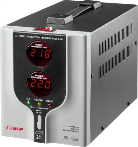 Стабилизатор напряжения однофазный ЗУБР АС 1000 [59375-1]