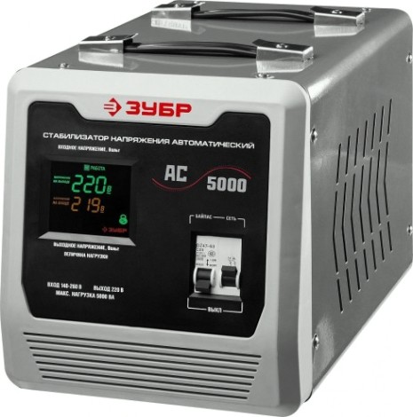 Стабилизатор напряжения однофазный ЗУБР АС 5000 [59380-5]