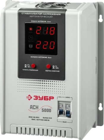 Стабилизатор напряжения однофазный ЗУБР АСН 5000 навесной [59385-5]