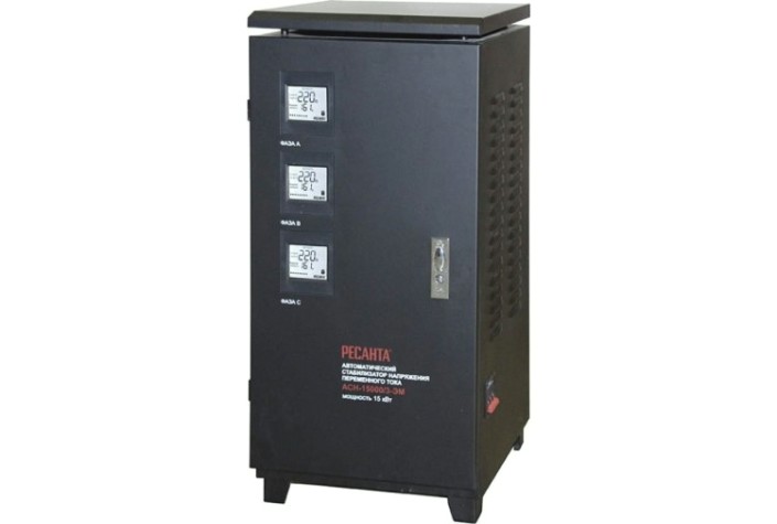 Стабилизатор напряжения трехфазный Ресанта АСН- 15 000/3-ЭМ [63/4/5]