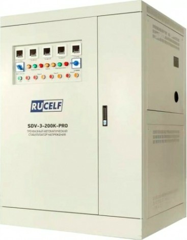 Стабилизатор напряжения трехфазный RUCELF SDV-3-200K-PRO Стабилизатор напряжения трехфазный RUCELF SDV-3-200K-PRO
