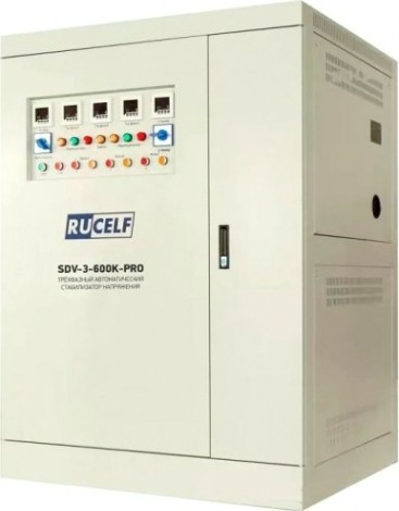 Стабилизатор напряжения трехфазный RUCELF SDV-3-600K-PRO Стабилизатор напряжения трехфазный RUCELF SDV-3-600K-PRO