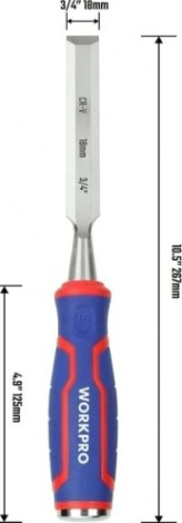 Стамеска-долото WORKPRO WP243008 для высоких нагрузок 18мм Стамеска-долото WORKPRO WP243008 для высоких нагрузок 18мм
