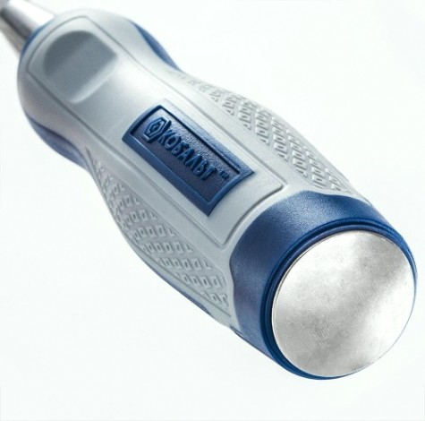 Стамеска Кобальт 245-626 плоская 30х140 мм, cr-v, двухкомпонентная рукоятка