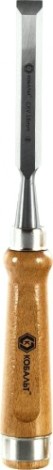 Стамеска Кобальт 245-756 плоская 16х140 мм, cr-v, деревянная рукоятка