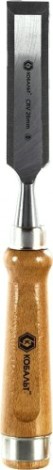 Стамеска Кобальт 245-800 плоская 26х140 мм, cr-v, деревянная рукоятка