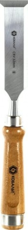 Стамеска Кобальт 245-831 плоская 32х140 мм, cr-v, деревянная рукоятка